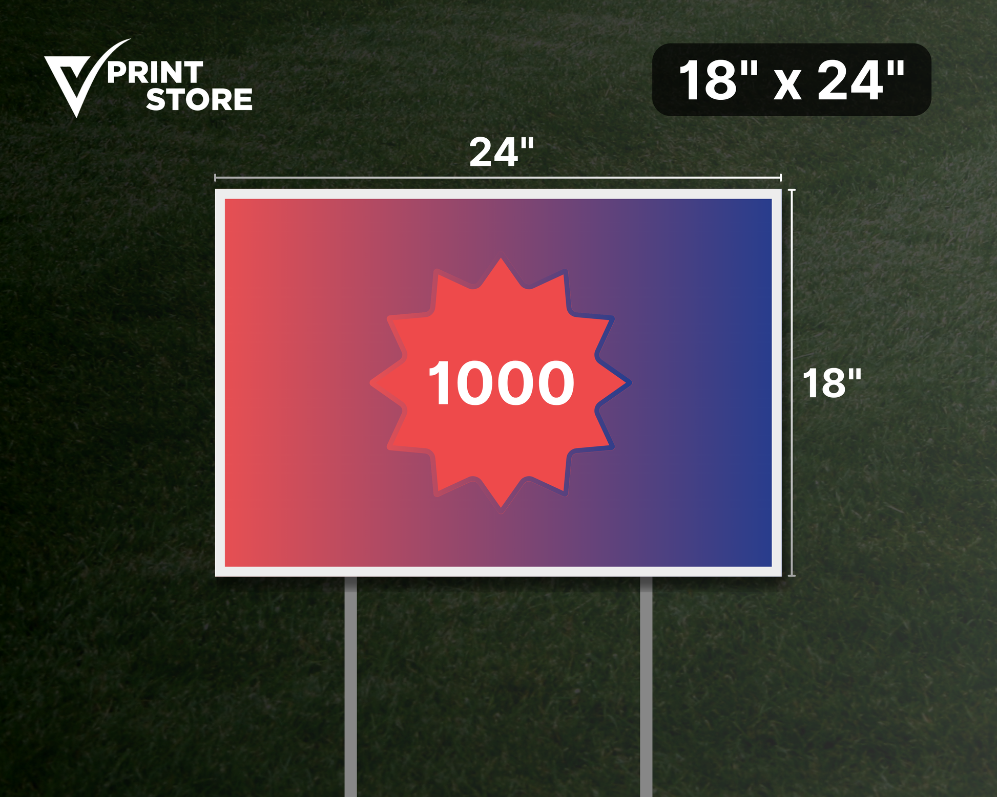 Corrugated Lawn Signs (18 × 24 in)