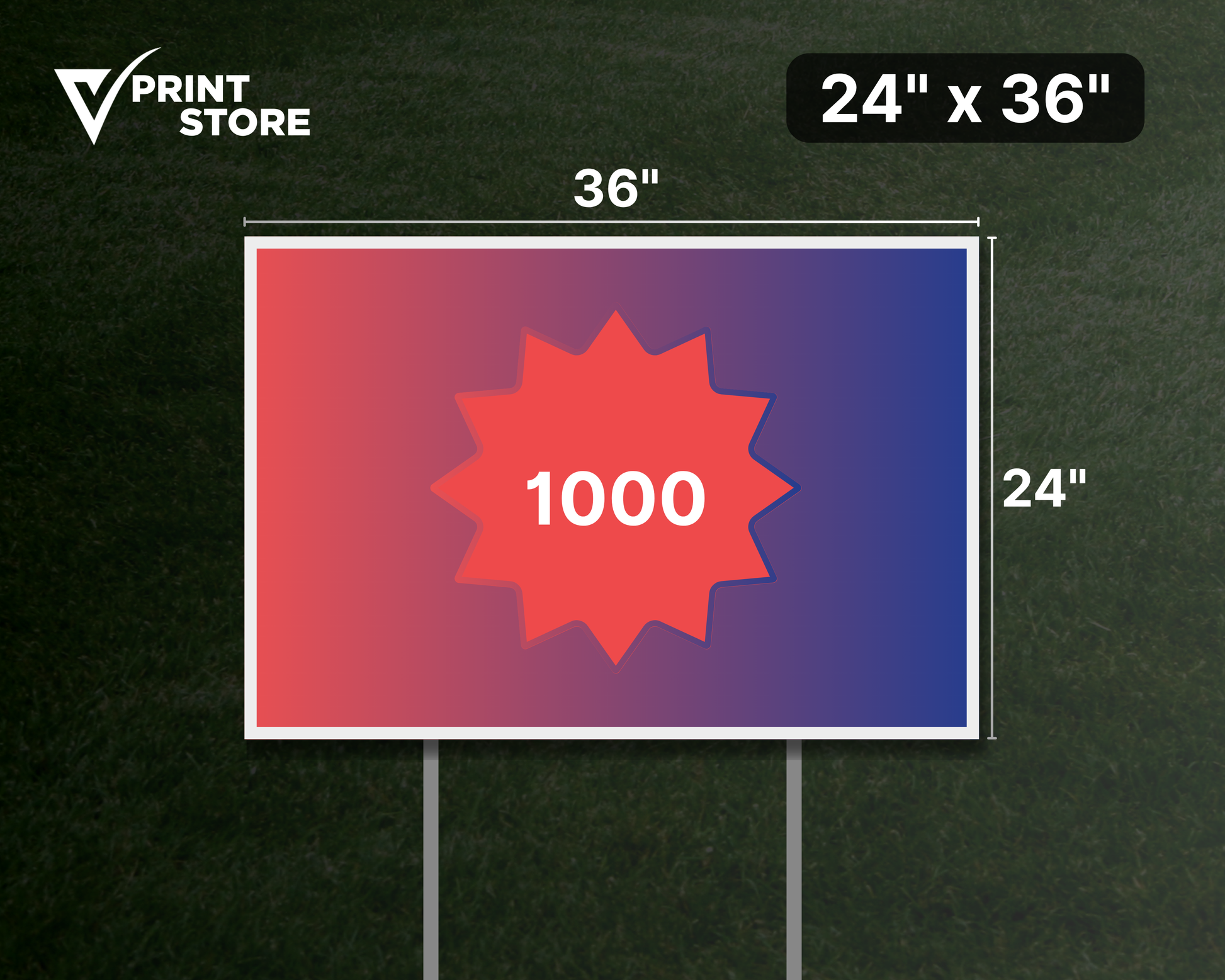 Corrugated Lawn Signs (24 × 36 in)