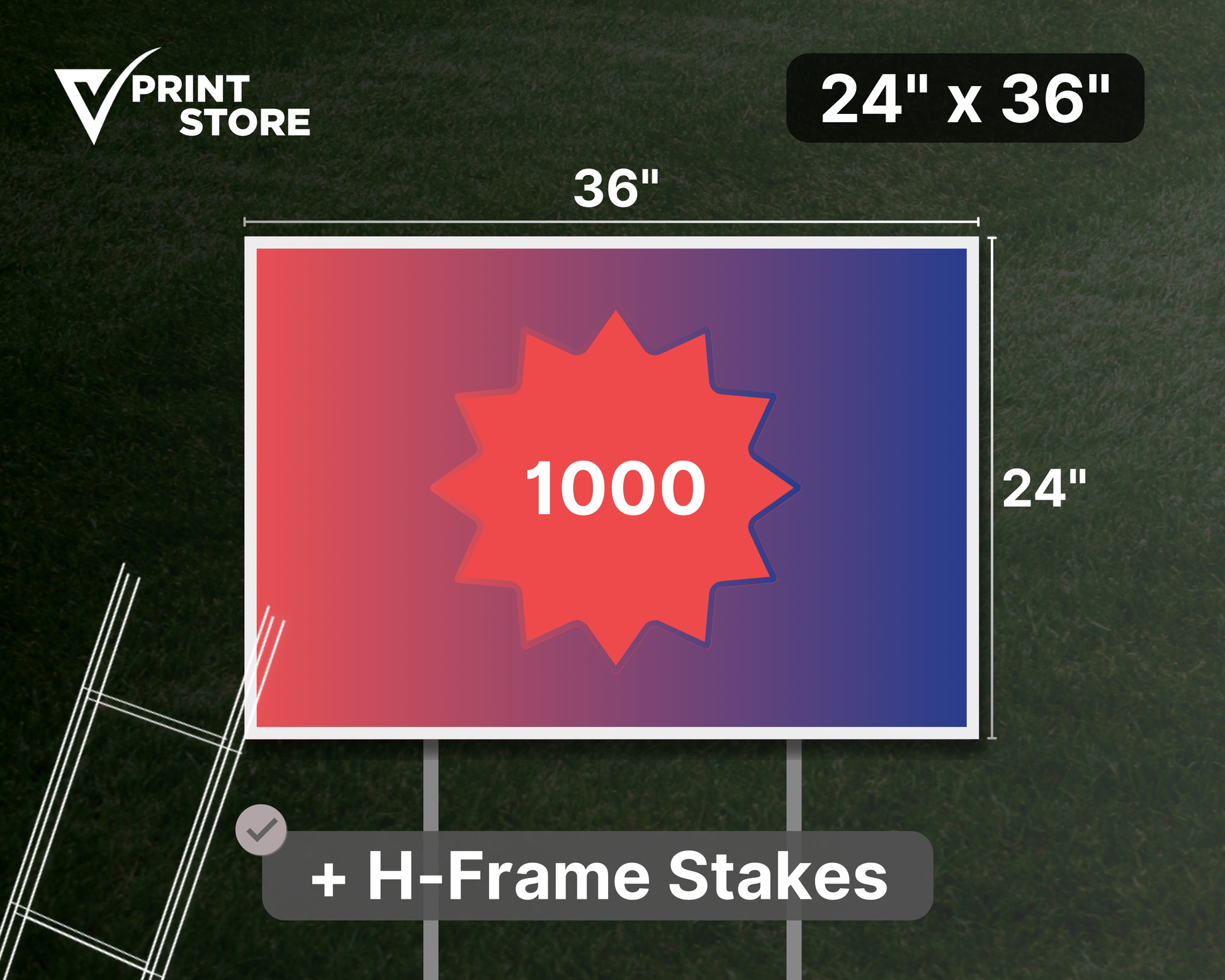 Corrugated Lawn Signs (24 × 36 in)