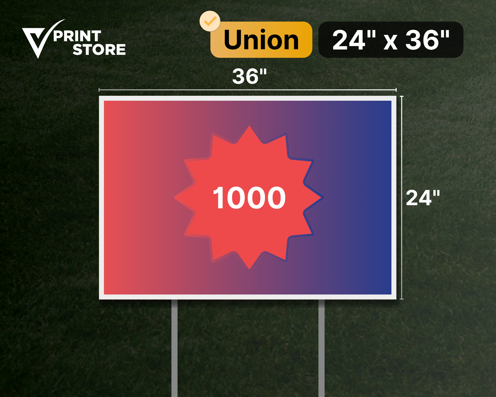 Corrugated Lawn Signs (24 × 36 in)