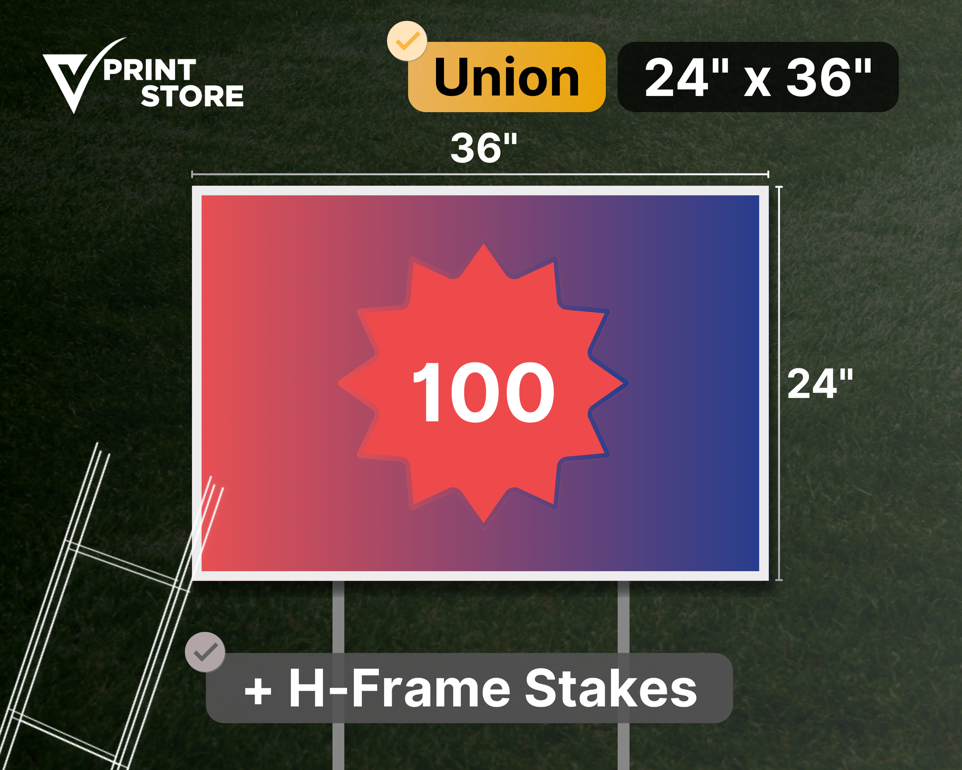 Corrugated Lawn Signs (24 × 36 in)