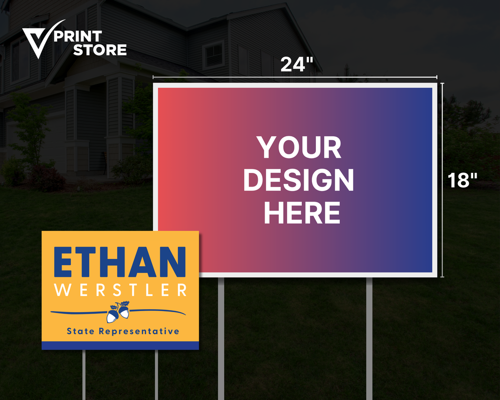 Corrugated Lawn Signs (18 × 24 in)