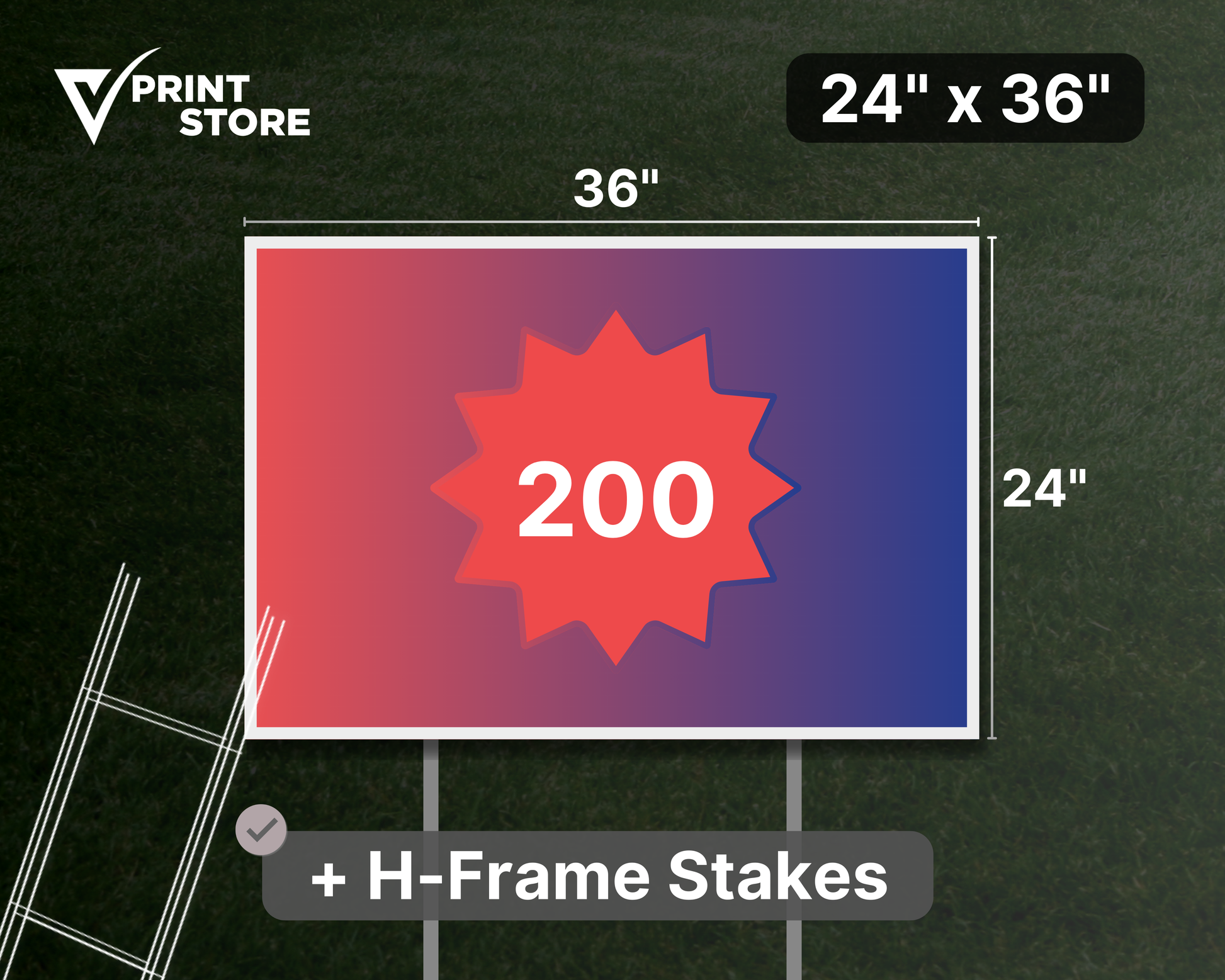 Corrugated Lawn Signs (24 × 36 in)