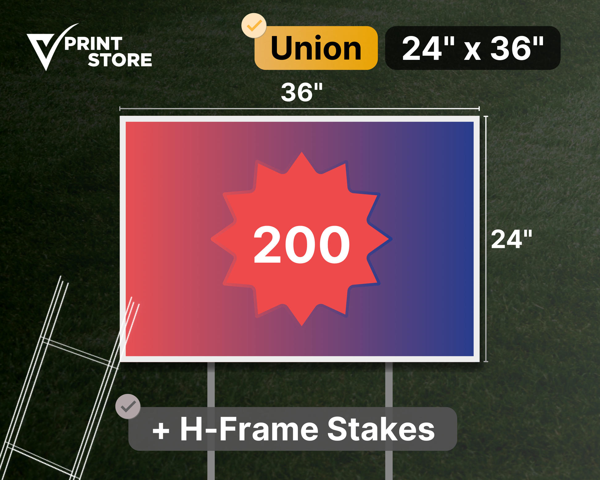 Corrugated Lawn Signs (24 × 36 in)