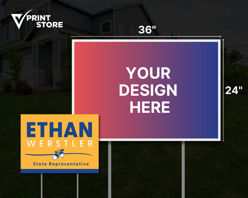 Corrugated Lawn Signs (24 × 36 in)