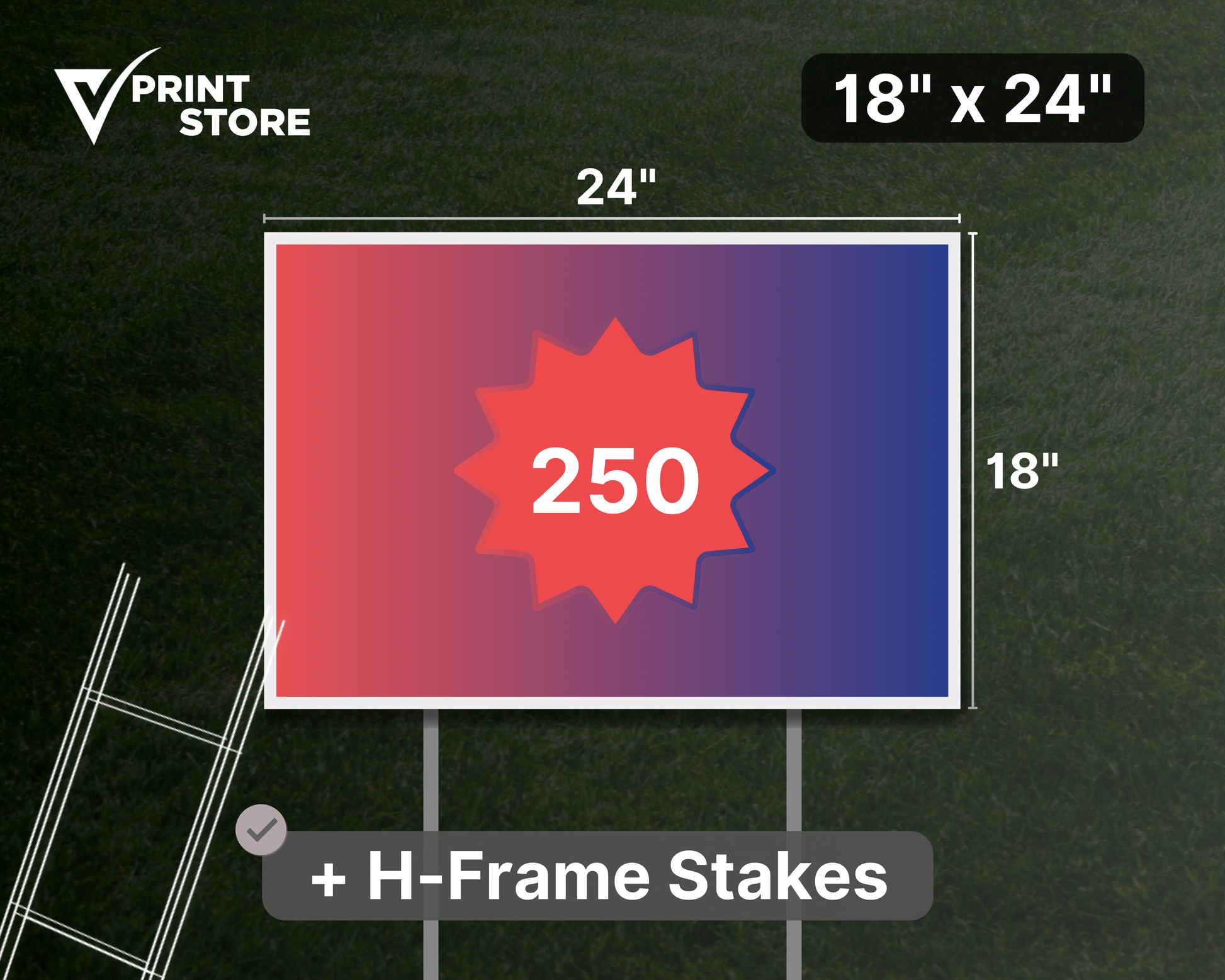 Corrugated Lawn Signs (18 × 24 in)