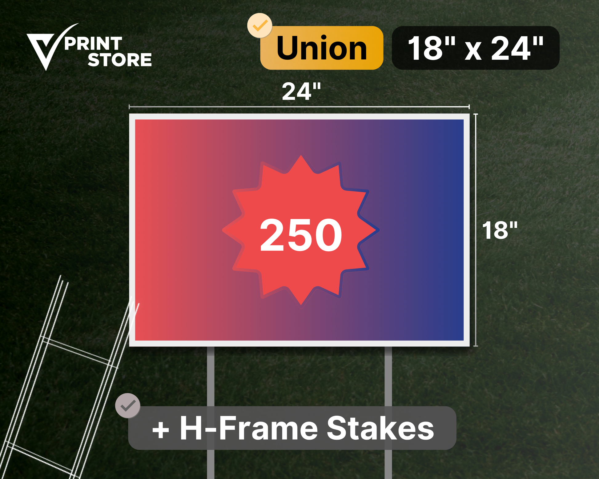 Corrugated Lawn Signs (18 × 24 in)