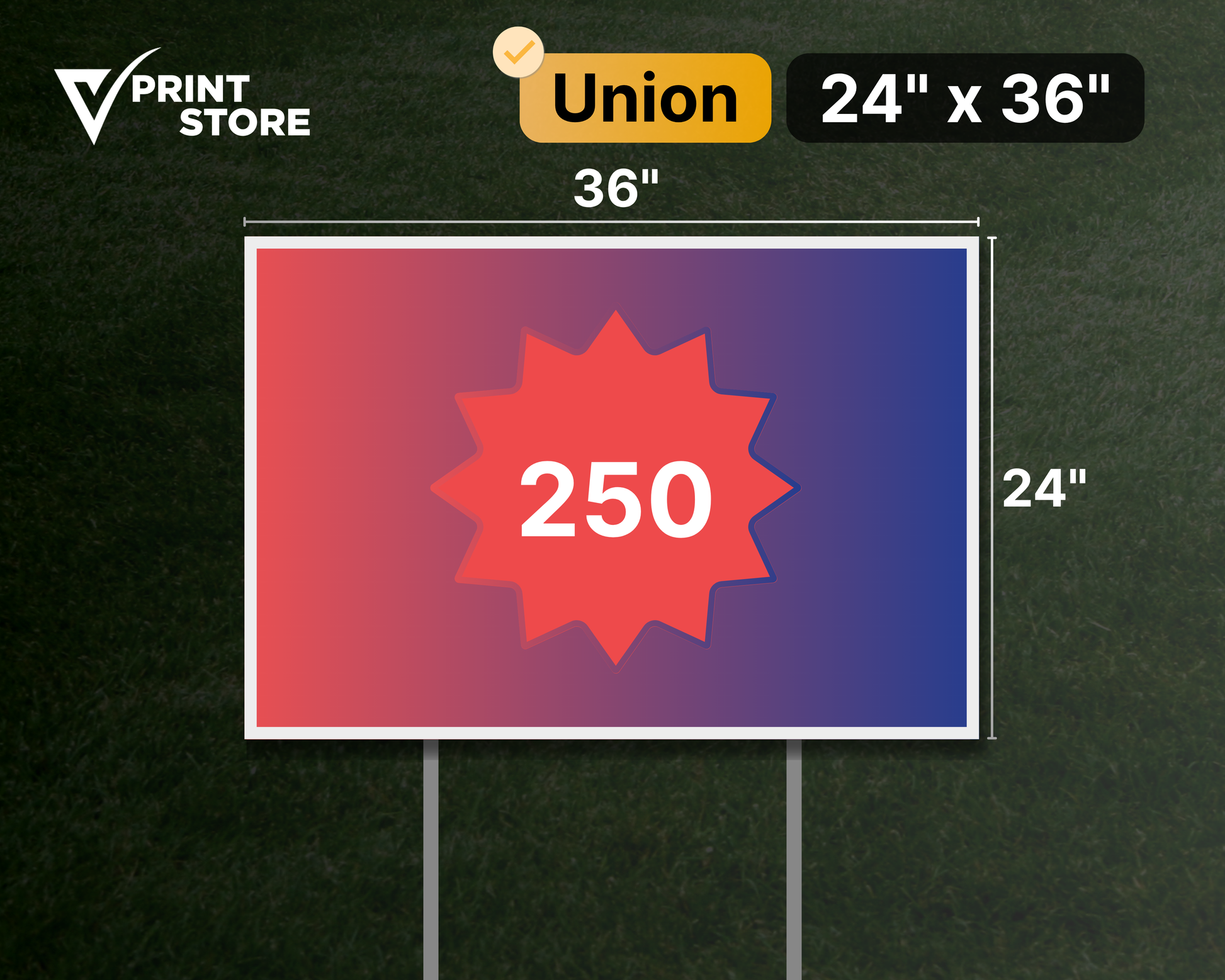 Corrugated Lawn Signs (24 × 36 in)