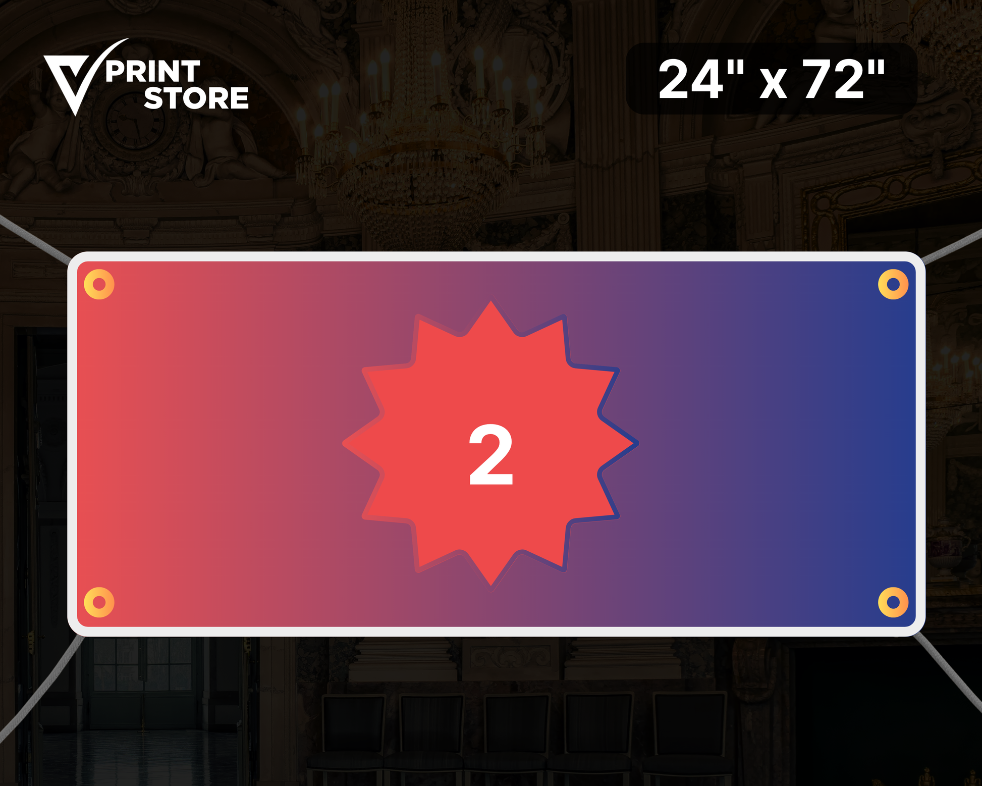 Vinyl Banners with Grommets (24 × 72 in)