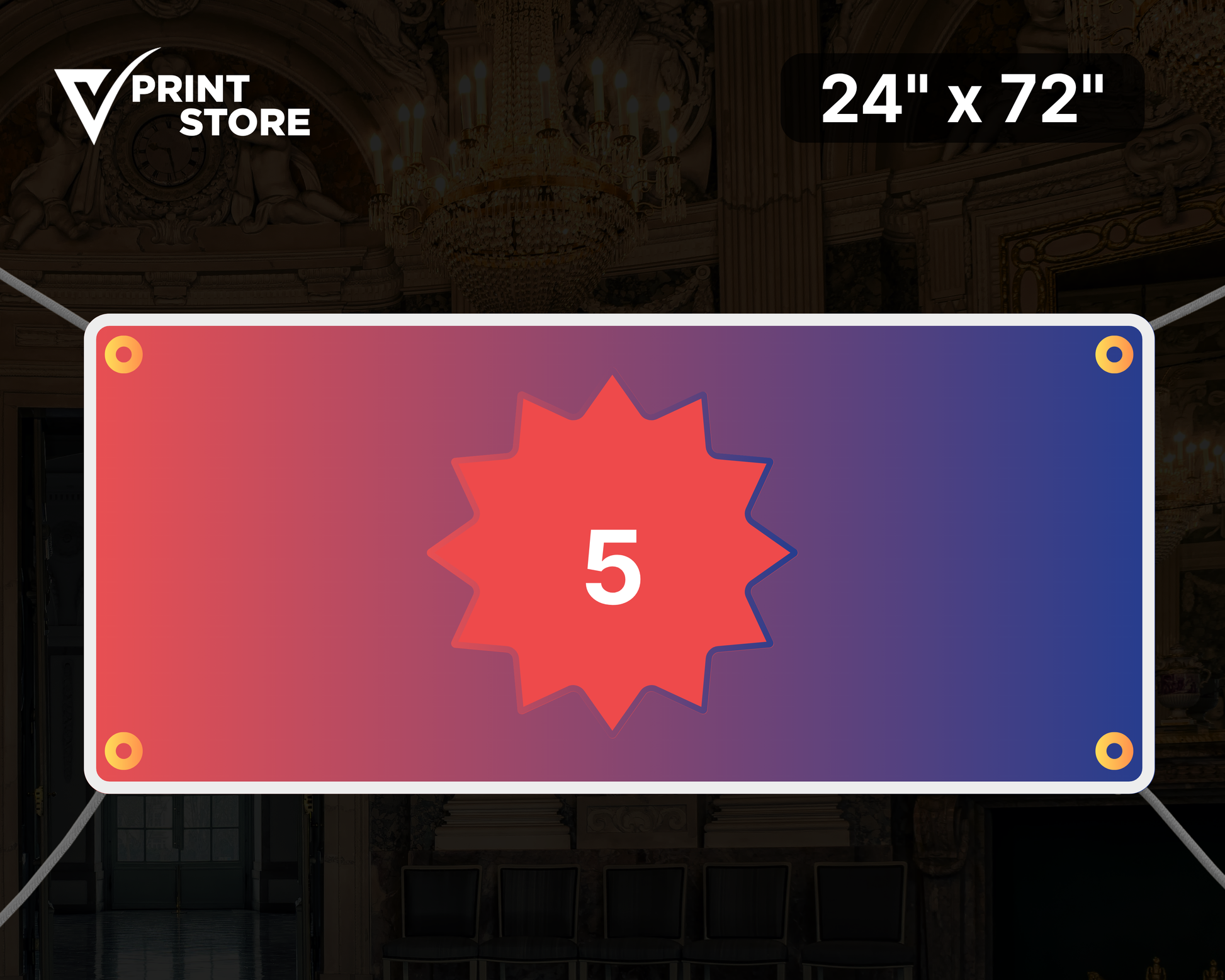 Vinyl Banners with Grommets (24 × 72 in)