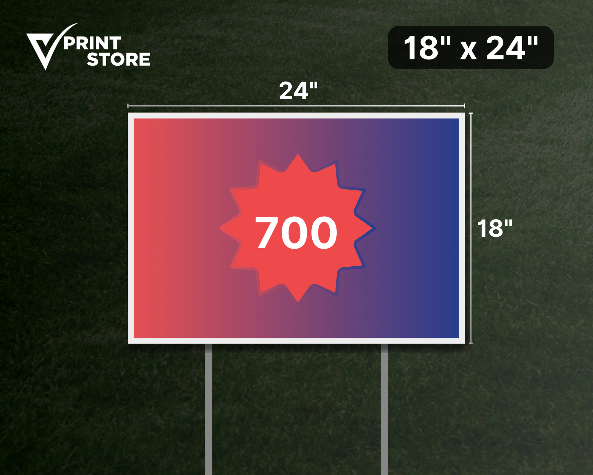 Corrugated Lawn Signs (18 × 24 in)