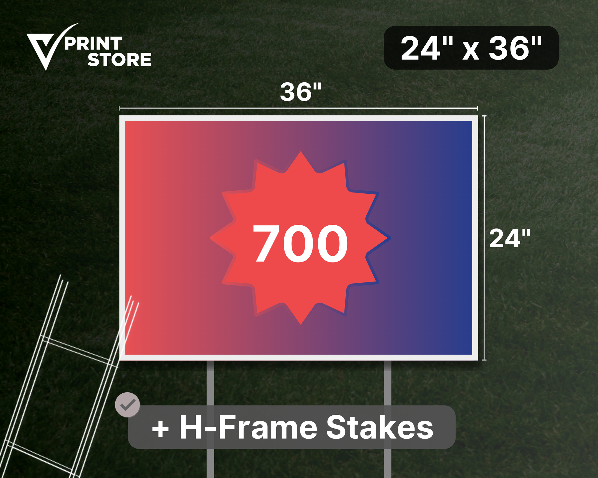 Corrugated Lawn Signs (24 × 36 in)